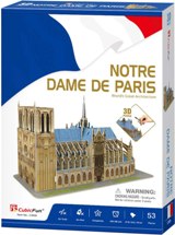 3D წიგნები/ფაზლი -  - 3D ფაზლი - ნოტრ დამი / NOTRE DAME DE PARIS (53 ნაწილიანი)  5+