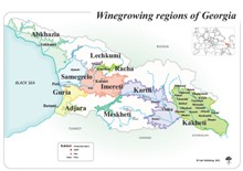 მეღვინეობა/მევენახეობა -  - საქართველოს მეღვინეობის რეგიონების რუკა / The Map of Winegrowing regions of Georgia