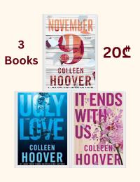 Colleen Hoover 3 Books Collection Set (November 9, Ugly Love, It Ends with Us)