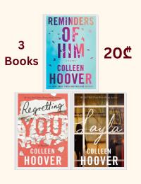 Colleen Hoover 3 Books Collection Set (Reminders of Him, Layla, Regretting You)