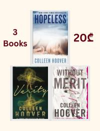 Colleen Hoover 3 Books Collection Set (Verity, Without Merit, Hopeless)