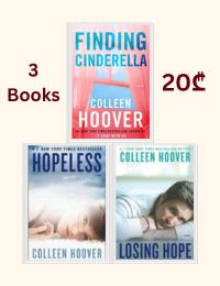 Colleen Hoover 3 Books Collection Set (Hopeless, Losing Hope, Finding Cinderella