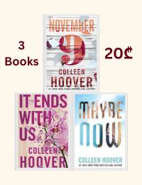 Colleen Hoover 3 Books Collection Set (November 9, Maybe Now, It Ends With Us)
