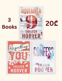 Colleen Hoover 3 Books Collection Set (November 9, Regretting You, Confess)