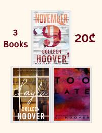 Colleen Hoover 3 Books Collection Set (November 9, Layla, Too Late)