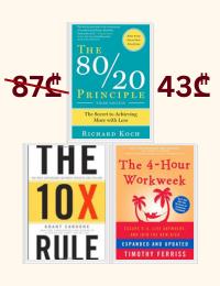 3 Books Collection Set (The 80/20 Principle; The 10x Rule; The 4-Hour Workweek)