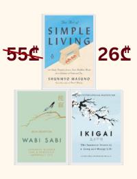 3 Books Collection Set (Wabi Sabi; The Art Of Simple Living; Ikigai)