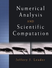 Numerical Analysis and Scientific Computation